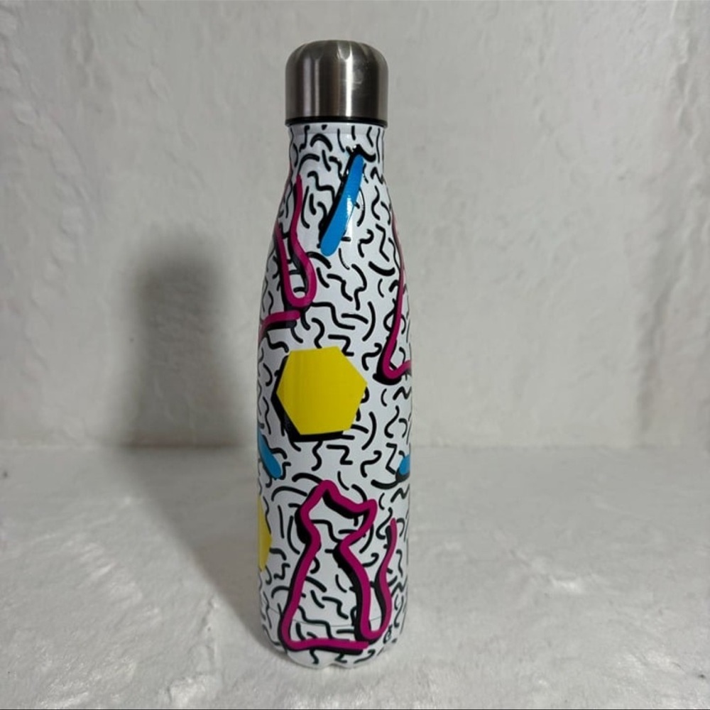 Cat Lady Abstract Cat Pattern Water Bottle